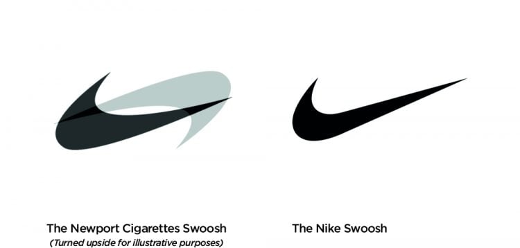 Nike Swoosh Logo vs Newport Cigarettes Swoosh Logo